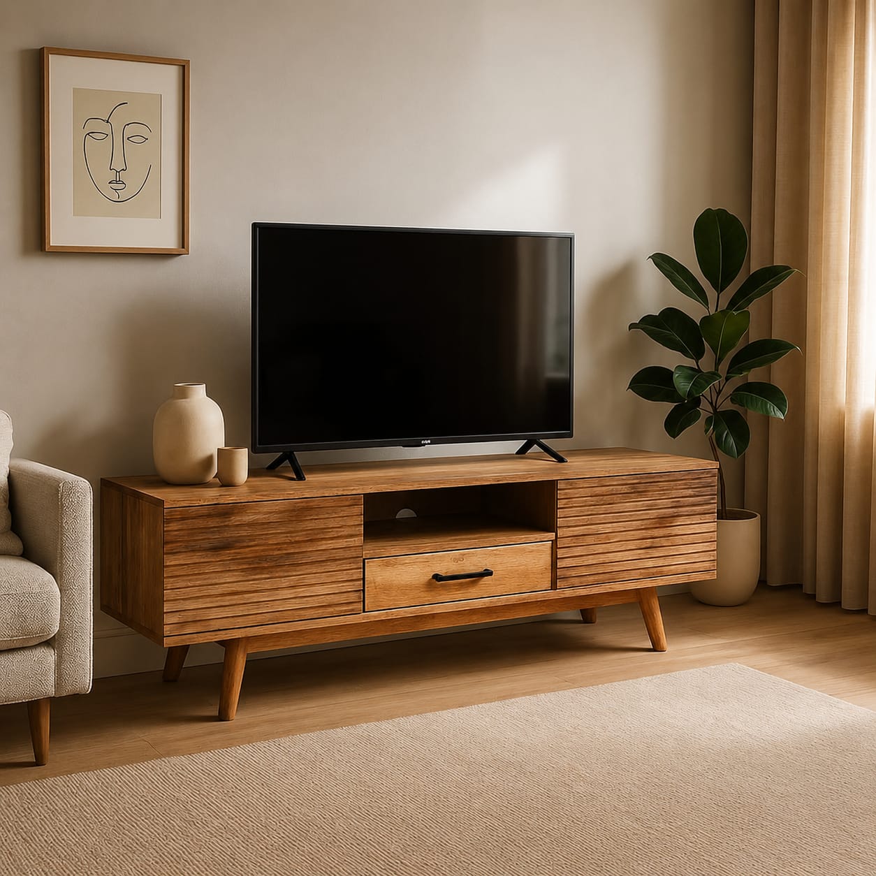Modern Wooden TV Unit