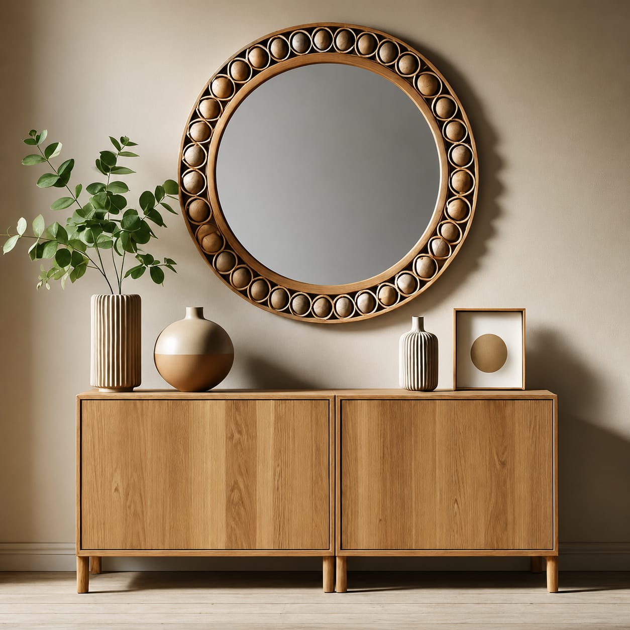 Console Table with Wall Mirror