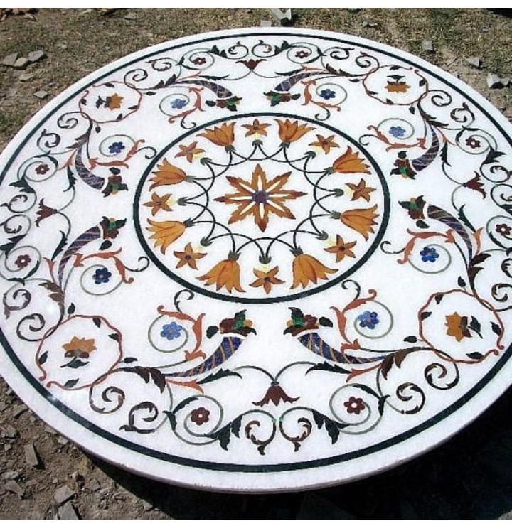 Marble Inlay Tabletop/Flooring Medallion